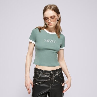 Levis Tricou Graphic Ringer Mini Tee Greens