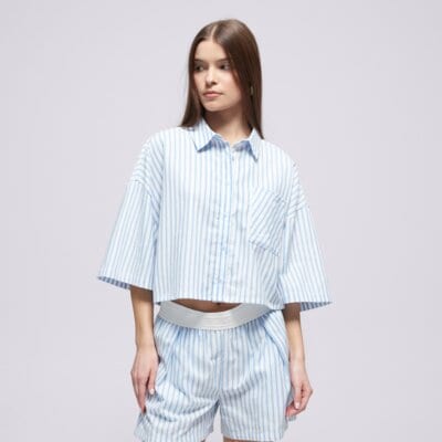 Nike Cămașă W Nsw Offln Wvn Ppln Strp Ss